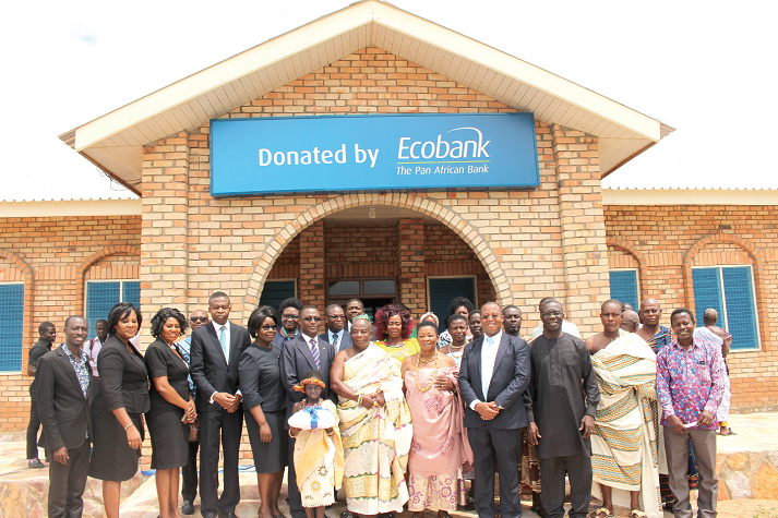 Executive members of Ecobank Ghana, with staff of the Hope Village School and the rulers of the Gomoa-Fetteh Traditional Area Executive members of Ecobank Ghana, with staff of the Hope Village School and the rulers of the Gomoa-Fetteh Traditional Area