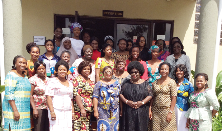 The female aspirants with Ms Paulina Adobea Dadzawa (4th right), a Commissioner at the EC The female aspirants with Ms Paulina Adobea Dadzawa (4th right), a Commissioner at the EC