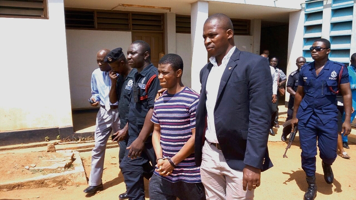 File photo: Suspect Daniel Asiedu being escorted out of the court's premise File photo: Suspect Daniel Asiedu being escorted out of the court's premise