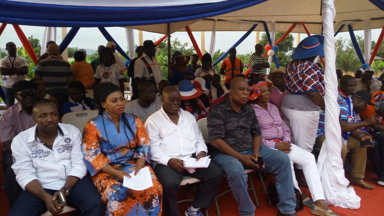 From left: John Boadu, Adwoa Safo, Nana Akufo-Addo and Ishmael Ashitey at the campaign launch NPP launches constituency campaign at Dome