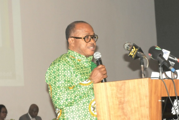 Mr Samuel Sallas-Mensah (inset), CEO, Public Procurement Authority (PPA), making a statement at the PPA 8th annual public forum held in Accra Single-source procurement is legal — Sallas-Mensah