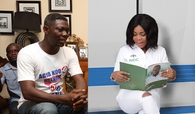 Agya Koo and Mzbel have both endorsed the NPP and NDC respectively Agya Koo and Mzbel have both endorsed the NPP and NDC respectively