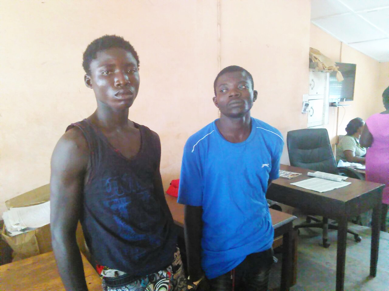 The convicts, Prince Adom (right) and Yaw Fosu Two jailed 30 years for robbery