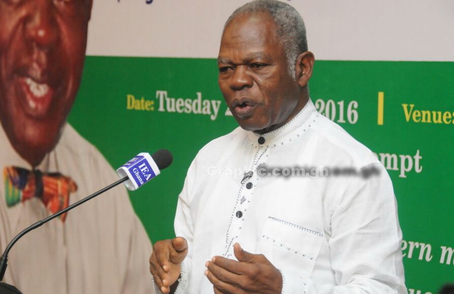 Dr Edward Mahama addressing participants in the IEA evening encounter series. Picture: EMMANUEL ASAMOAH ADDAI Edward Mahama promises to half unemployment in 24 months