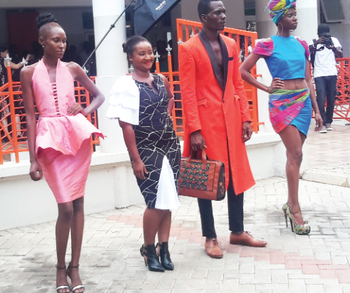 Some of the students who participated in the exhibition at the launch of this year’s fashion show. Radford Fashion graduates to show designs