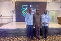 Middle, Rev Stephen Wilfred Arthur, Ag Director General of GCAA, right, John M.K. Wumborti and left, Daniel Acquah, Board Chair for AIB