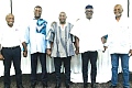 NPP presidential aspirants (from right to left) : Ken Ohene Agyapong, Dr Bryan Acheampong, Dr Mahamudu Bawumia, Dr Yaw Osei Adutwum and Kwabena Agyei Agyepong after signing the peace pact last Thursday in Accra ahead of the party’s presidential primary on January 31