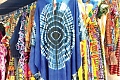 Some tie-dye and other African print outfits that were on display