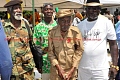  Emmanuel Darkey (2nd from right), 103-year-old World War II veteran, arriving at the parade ground