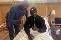 Coach Otto Addo (left) visited injured Mohammed Salisu