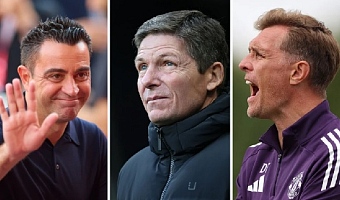 Xavi, Oliver Glasner and Darren Fletcher