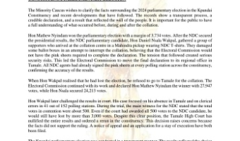    Daniel Nsala Wakpal, NDC's candidate(R). Matthew Nyindam (L), NPP MP for Kp