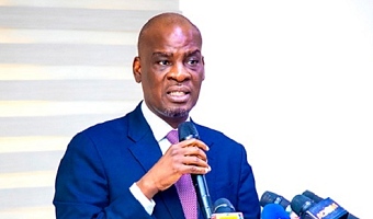 Haruna Iddrisu, Minister of Education, addressing the press