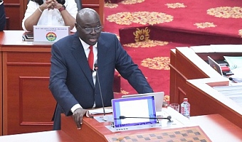 Dr Cassiel Ato Forson, Minister of Finance, presenting the 2026 Budget in Parliament