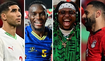(Left to right) Achraf Hakimi's Morocco, Dickson Job's Tanzania, Nigeria fans and Mohamed Salah's Egypt are looking forward to the Afcon 2025 knockout stage