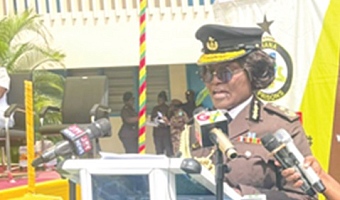 Patience Baffoe-Bonnie, Director-General of the Ghana Prisons Service, speaking at the launch