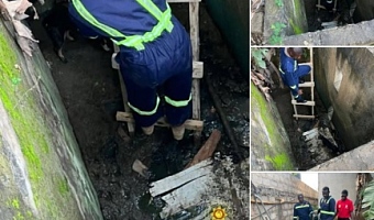 Ghana Fire Service rescues dog trapped in well at Amamorley