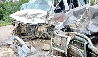 The mangled vehicles