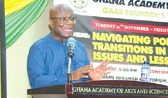 Osei Kyei-Mensah-Bonsu, delivering the lecture