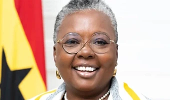 Ebow Mensah, Administrator, National Premix Fuel Secretariat, engaging some fisher folk during the Premix Accountability Series in the Western Region