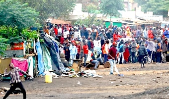 • Demonstrators participate in a protest, a day after Tanzania's elections