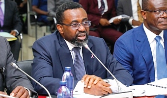 Dr Johnson Asiama (left), Governor, Bank of Ghana, addressing the committee. Picture: ELVIS NII NOI DOWUONA 