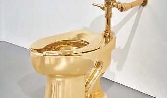 America, created by Italian conceptual artist Maurizio Cattelan, is a fully functional toilet