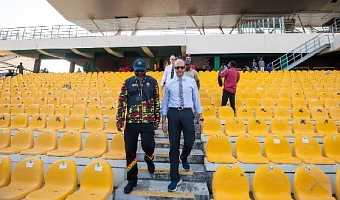 Will Stevens, US Deputy Assistant Secretary of State for West Africa and Yaw Ampofo Ankrah, Director General of the National Sports Authority