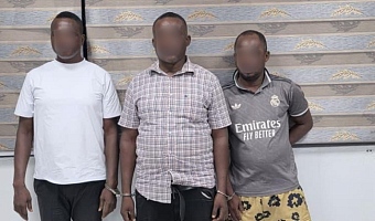 DCOP Theodore Hlormenu, Director of Operations of the Ghana Police Service, briefing the media