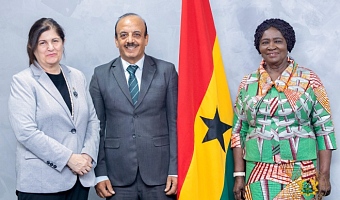 Vice President Opoku-Agyemang bids farewell to Palestinian envoy, praises strong Ghana–Palestine ties