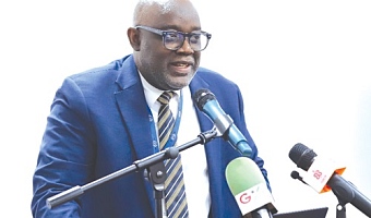 Frederick Addy, Head of Operations Technology, GhIPSS, speaking at the event Picture: EDNA SALVO KOTEY