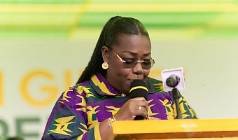 Nana Oye Bampoe — Deputy Chief of Staff,   Administration, speaking at the event