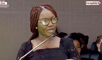 Joyce Bawah Mogtari, Presidential Adviser and Special Aide read the tribute on behalf of President Mahama