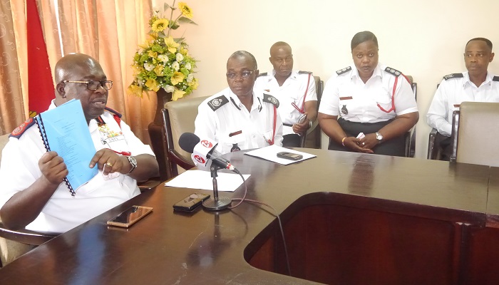 Dr Albert Brown Gaisie, Chief Fire Office GNFS, launching the home fire safety campaign. Picture: PATRICK DICKSON  