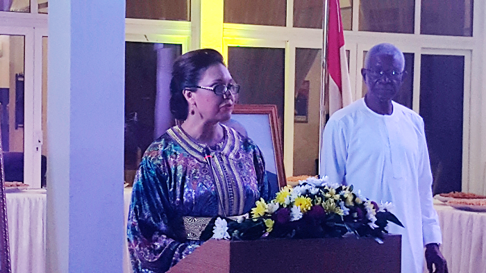 Moroccan Ambassador M’hammdi (left) delivering her address. With her is Nii Osah Mills, Minister of Lands. Picture by Kate Baaba Hudson Moroccan Ambassador M’hammdi (left) delivering her address. With her is Nii Osah Mills, Minister of Lands. Picture by Kate Baaba Hudson