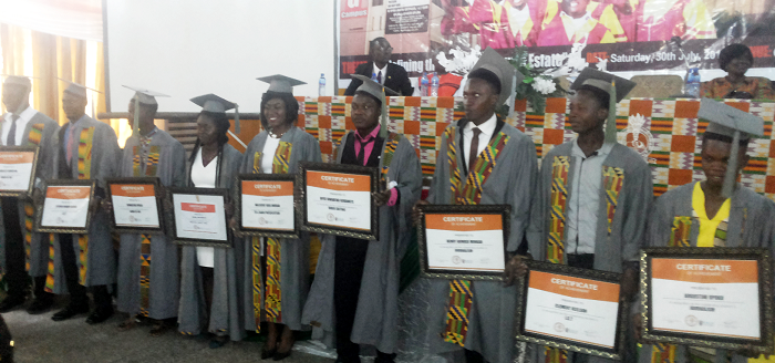 Some of the graduates who won awards at the event