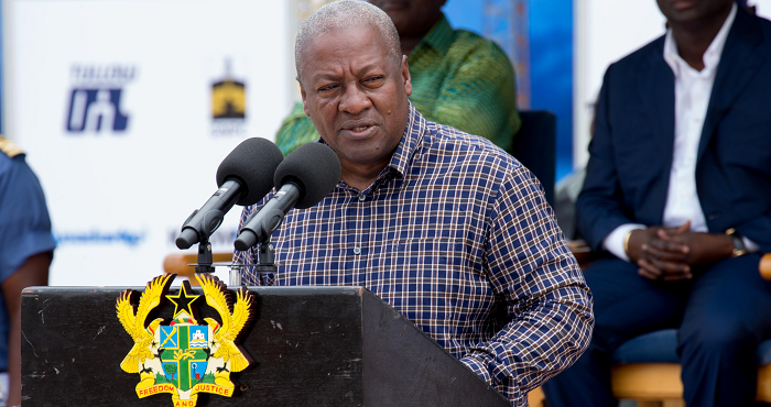 President Mahama addressing a durbar to commemorate the flow of first oil from the TEN Fields into the FPSO Prof. John Evans Atta Mills. President Mahama addressing a durbar to commemorate the flow of first oil from the TEN Fields into the FPSO Prof. John Evans Atta Mills.