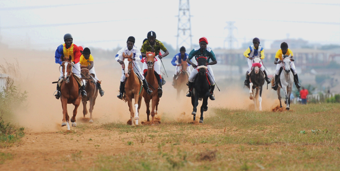 Amora (left) was ridden by Ebenezer Adjetey to finish first in the Maidens division. Picture: Samuel Tei Adano Amora (left) was ridden by Ebenezer Adjetey to finish first in the Maidens division. Picture: Samuel Tei Adano
