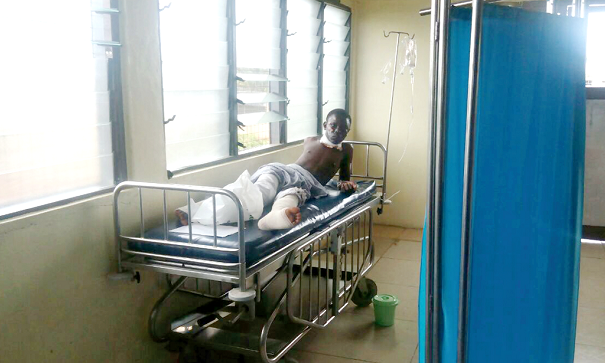 One of the victims on admission One of the victims on admission
