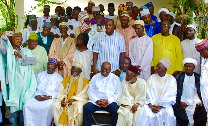 Nana Addo Dankwa Akufo-Addo (seated middle) with Sheikh Osman Nuhu Sharubutu (seated 2nd and his entourage Nana Addo Dankwa Akufo-Addo (seated middle) with Sheikh Osman Nuhu Sharubutu (seated 2nd and his entourage