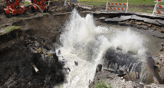 A burst pipeline lying parallel to the main road linking Akwamufie to the Adomi Bridge in the Eastern Region has been identified to be the cause of the collapse of a section of the road A burst pipeline lying parallel to the main road linking Akwamufie to the Adomi Bridge in the Eastern Region has been identified to be the cause of the collapse of a section of the road