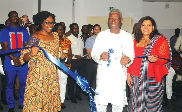 Nii Osah Mills (middle), Minister of Lands and Natural Resources, being assisted by Mrs Mawuena Trebarh and Ms Johanna Odonkor Svanikier (right), Ghana’s Ambassador to France Nii Osah Mills (middle), Minister of Lands and Natural Resources, being assisted by Mrs Mawuena Trebarh and Ms Johanna Odonkor Svanikier (right), Ghana’s Ambassador to France