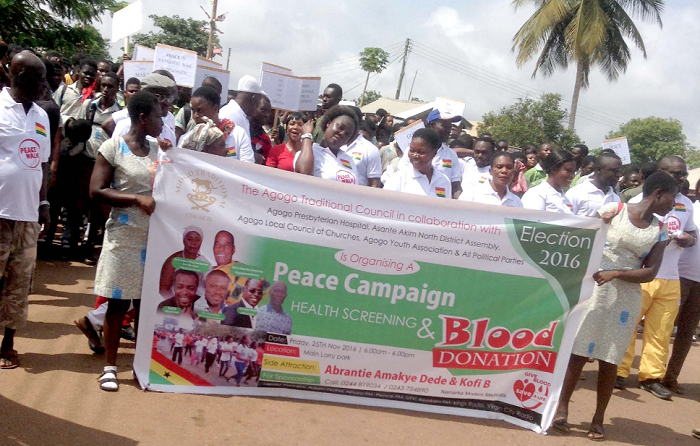  The participants in the  peace walk