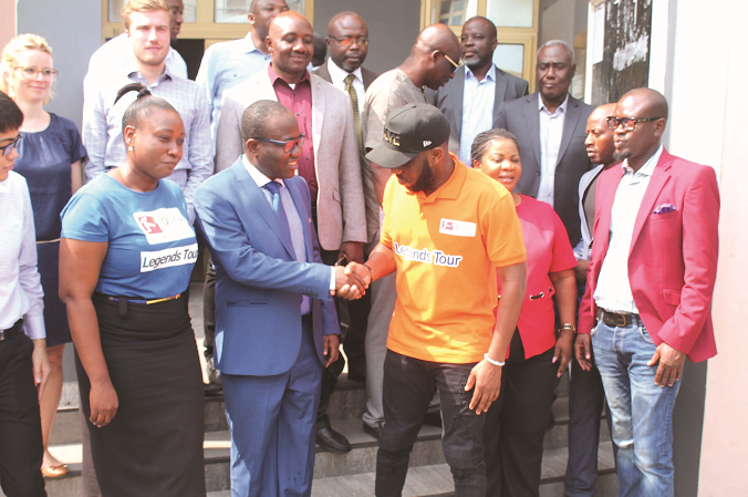 Austin Jay Jay Okocha, a Nigerian and Bundesliga legend (3rd right), exchanging pleasantries with Mr Kwesi Nyantakyi (2nd left), GFA President, after the meeting. Looking on are some officials from StarTimes and DFL. Picture: EDNA ADU-SERWAA Austin Jay Jay Okocha, a Nigerian and Bundesliga legend (3rd right), exchanging pleasantries with Mr Kwesi Nyantakyi (2nd left), GFA President, after the meeting. Looking on are some officials from StarTimes and DFL. Picture: EDNA ADU-SERWAA