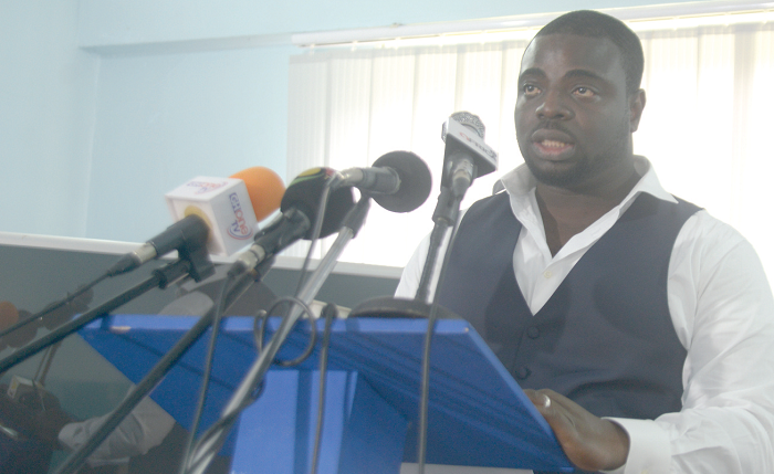  Dr Kwesi Djokoto addressing the press conference. Picture: EMMANUEL QUAYE 