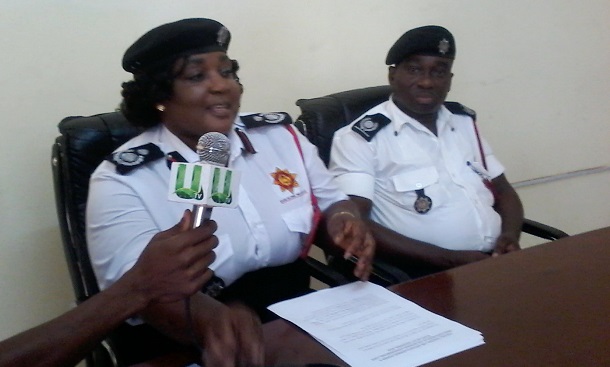 Ms Fanny Simpson addressing the press