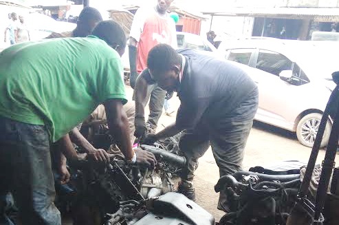 Abossey Okai in Accra is a hub of auto spare parts in the country Abossey Okai in Accra is a hub of auto spare parts in the country