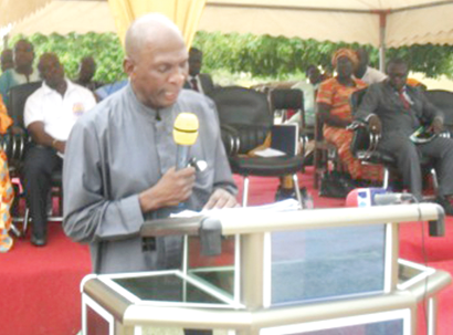 Mr David Cephas Ofotsu Sottie delivering his keynote address