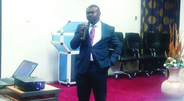 Mr Clarence Blay making a presentation Mr Clarence Blay making a presentation