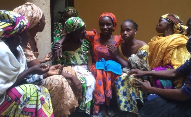 Freed Chibok girls reunited with their families for Christmas